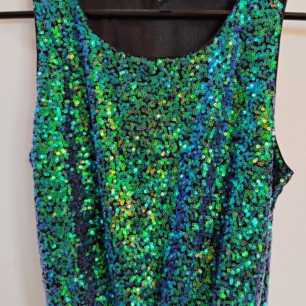 XS Sequin shift with Ballet tulle skirt  -- eur size 32